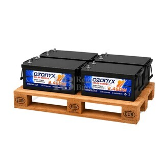 4 Bater�as Solares 205 Amperios 12 Voltios | Sin Mantenimiento Ozonyx OZX205.AS